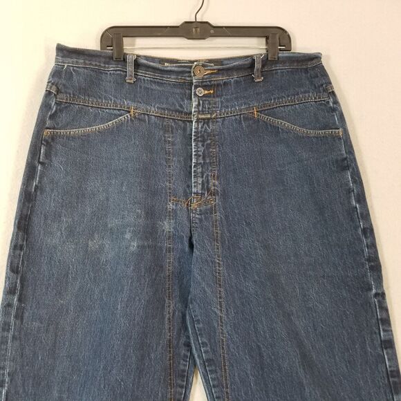 Marithe Francois Girbaud Jeans mens 38x28 brand x wide-leg baggy blue pants Y2K - Picture 2 of 15